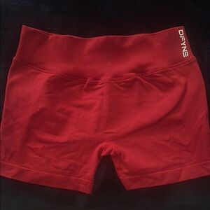 Women's Red Athletic Shorts DFYNE